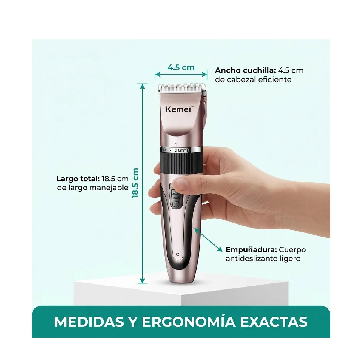 Máquina Cortapelo Profesionales Para Mascotas Kemei (Kit Completo)