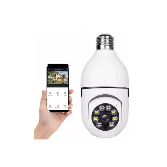 Cámara Bombillo De Seguridad 360° Giratoria Visión Nocturna