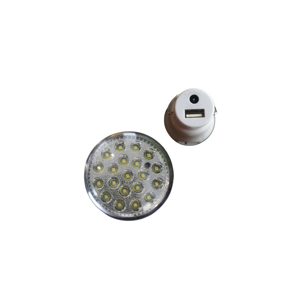 Bombillo Recargable Panel Solar 2 Bombillos Banco De Carga CL-508