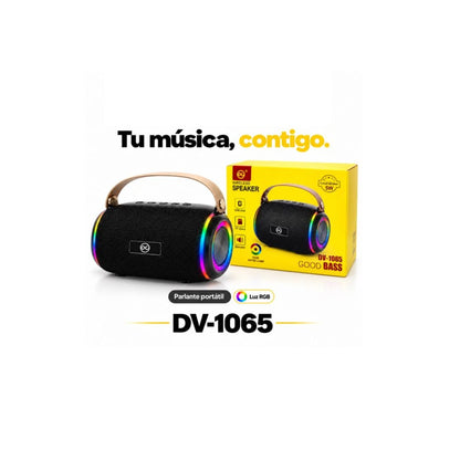 Parlante Portátil Bluetooth DV-1065 Con Luces RGB, 5W