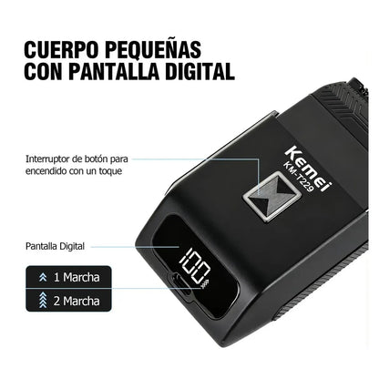 Afeitadora Eléctrica Kemei KM-T229 – Resistencia Al Agua IPX7