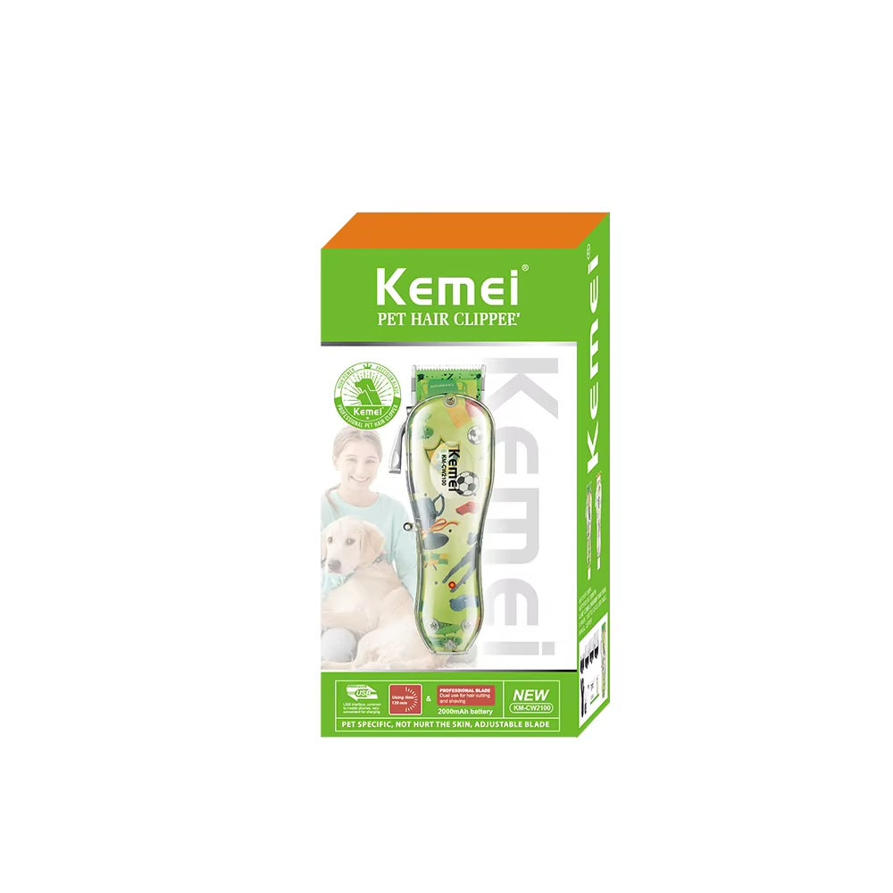 Máquina Cortapelo Inalámbrica para Mascotas Kemei KM-CW2100