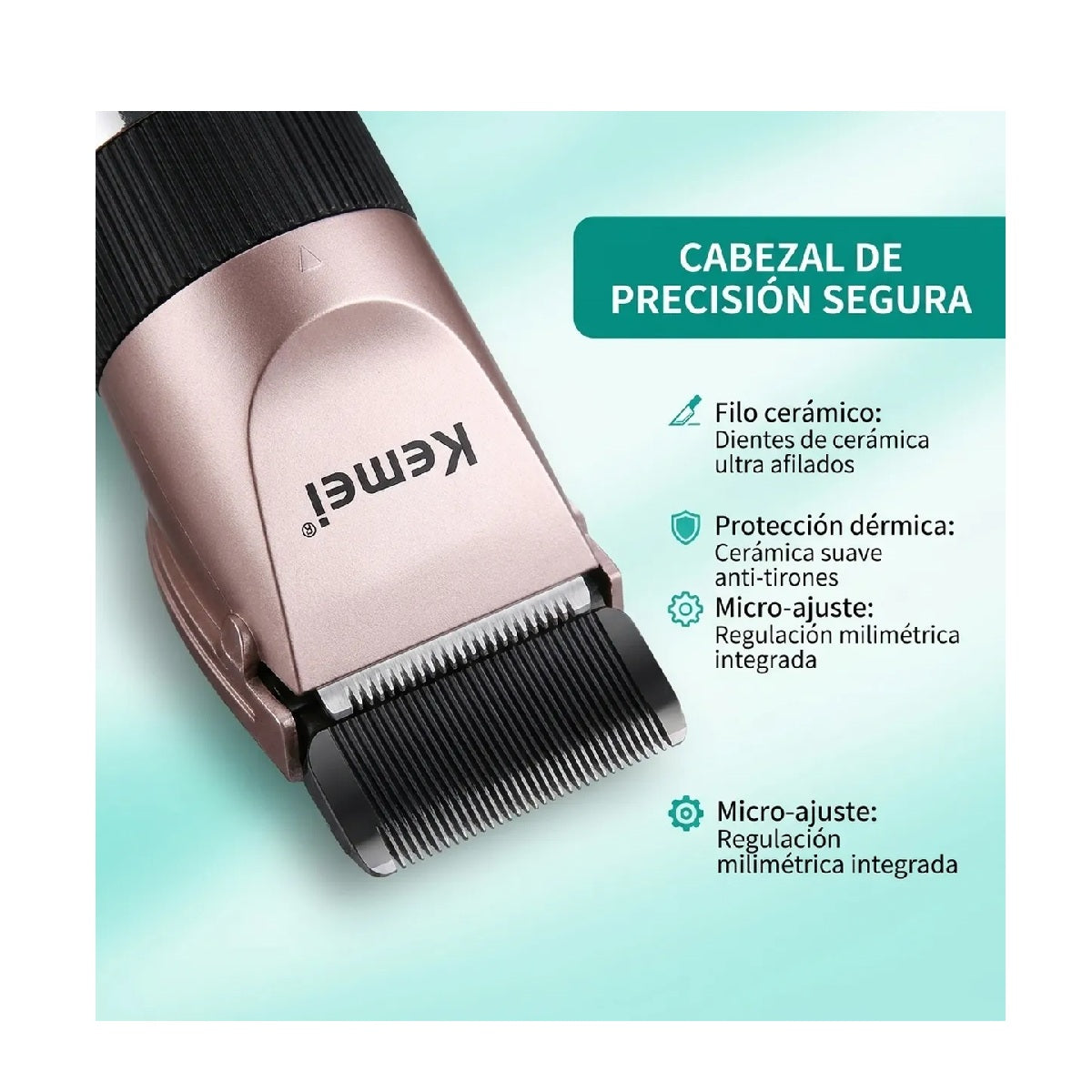 Máquina Cortapelo Profesionales Para Mascotas Kemei (Kit Completo)