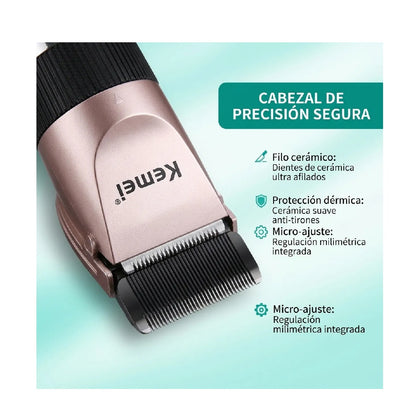 Máquina Cortapelo Profesionales Para Mascotas Kemei (Kit Completo)