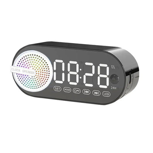 Reloj Despertador Digital Con Parlante Bluetooth Y Luces LED