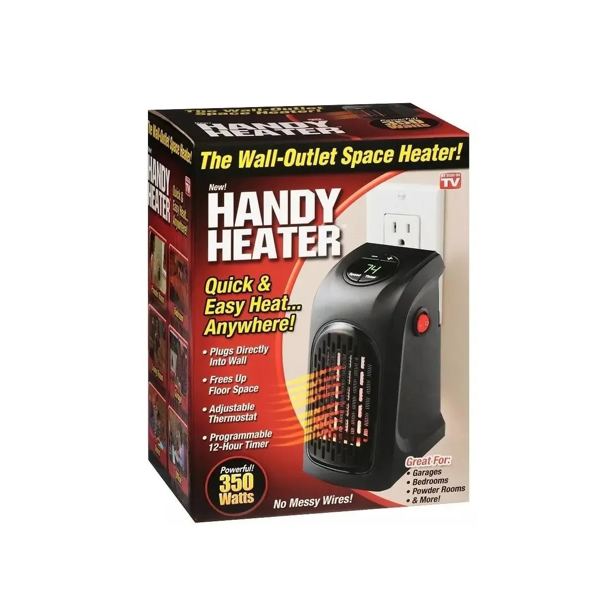Calefactor Eléctrico Portátil de Pared Handy Heater 350W / 400W