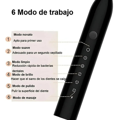 Cepillo De Dientes Eléctrico Recargable Con Múltiples Modos De Limpieza