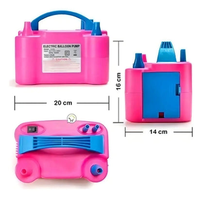 Inflador Eléctrico De Globos Doble Boquilla