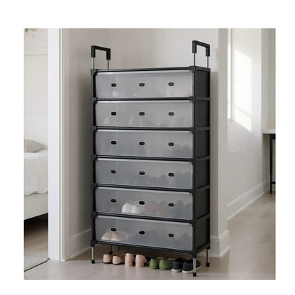 Zapatero Organizador Modular De 6 Niveles Con Puertas Transparentes