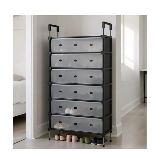 Zapatero Organizador Modular De 6 Niveles Con Puertas Transparentes
