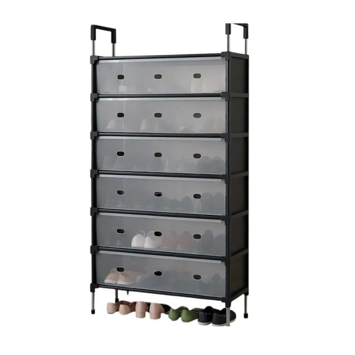 Zapatero Organizador Modular De 6 Niveles Con Puertas Transparentes