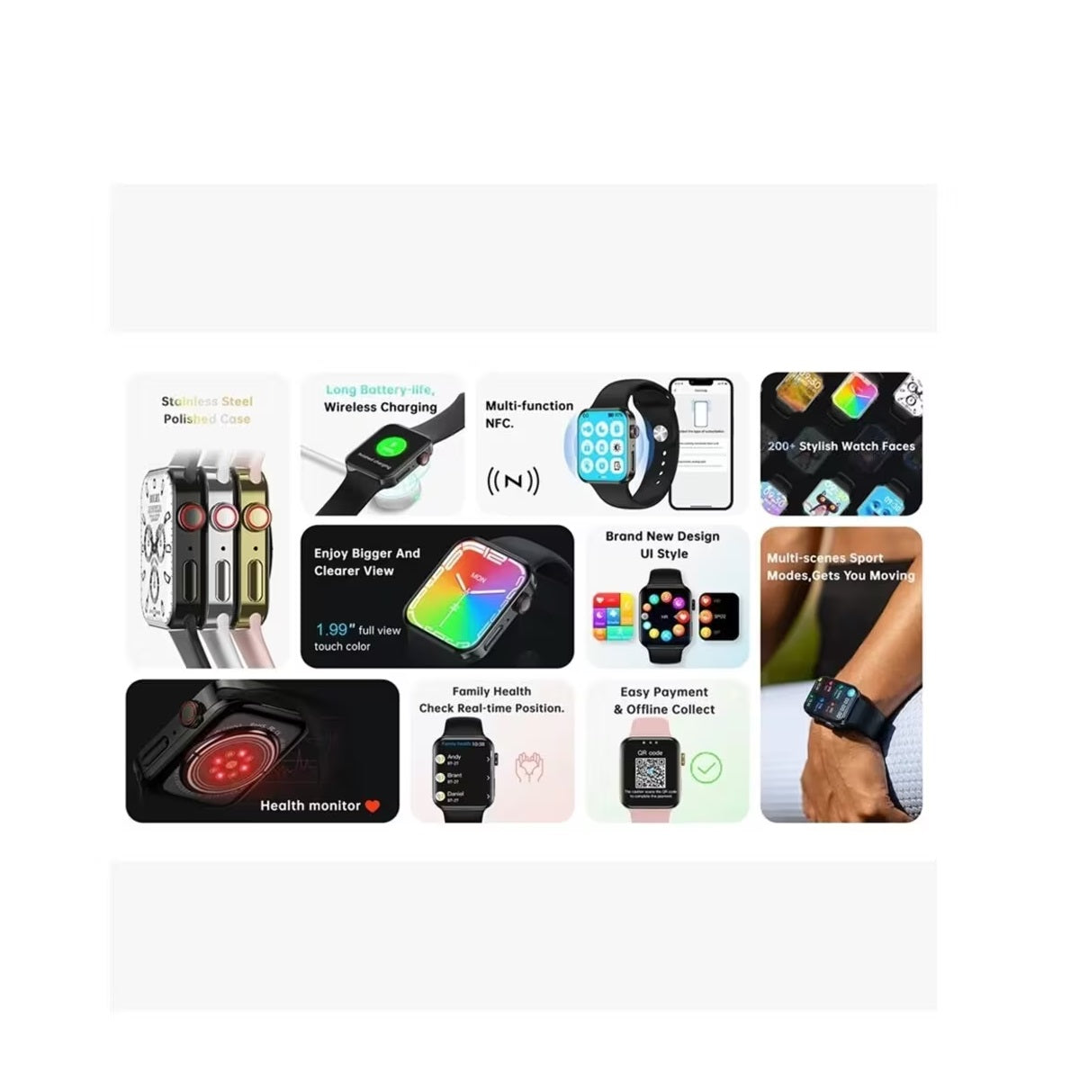 SmartWatch Serie 8 – Monitor Salud, Notificaciones, Diseño Premium