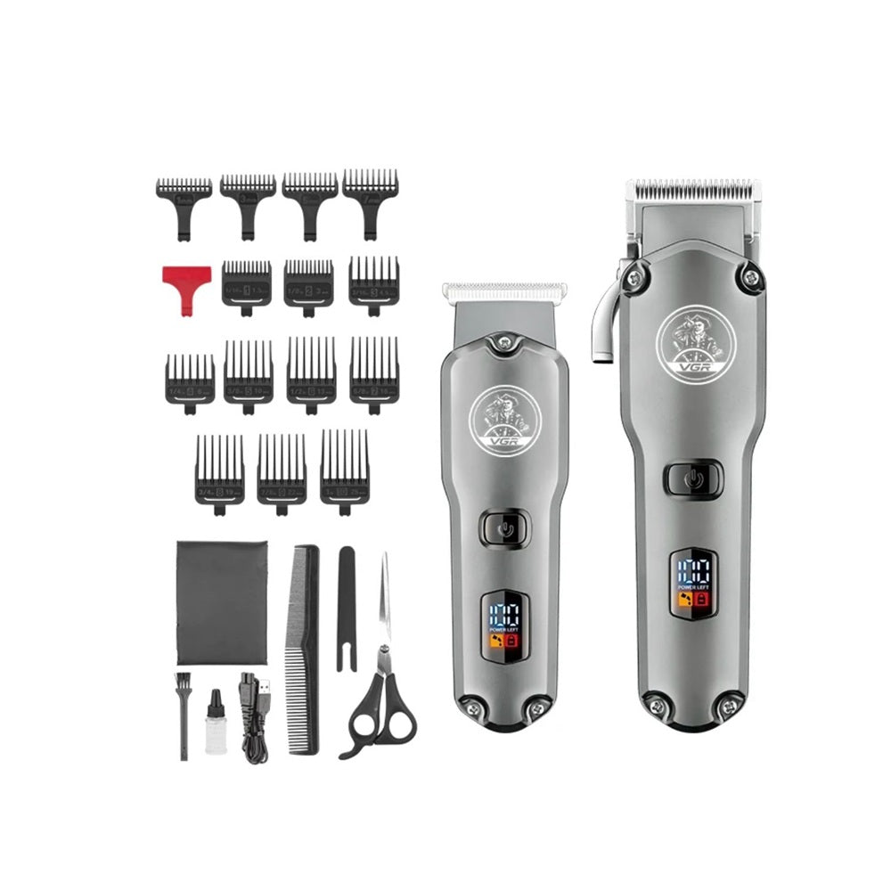 Kit Maquinas Para Cortar Cabello Profesional Set VGR V675