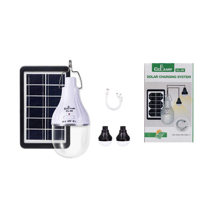 Bombillo Recargable Con Panel Solar CL-09