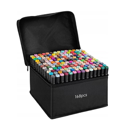 Set Marcadores Doble Punta x 168 Colores