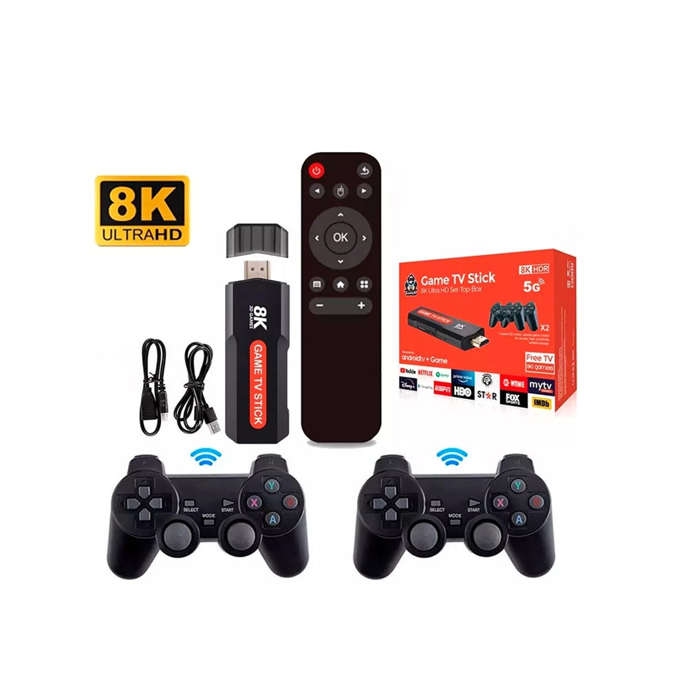 TV Box Convertidor Smart TV Con Videojuegos + 2 Controles Inalambricos