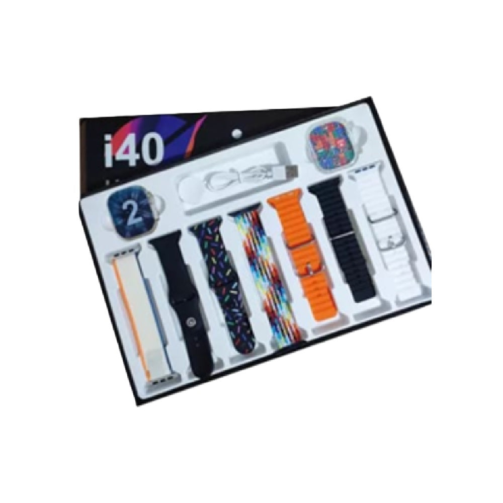 Combo Smartwatch Con Correas Intercambiables i40 Ultra 2