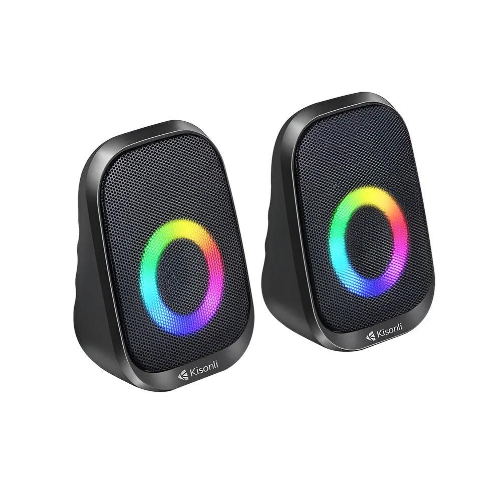 Parlante Para Pc Laptop Kisonli Rgb X7 Altavoz Gamer