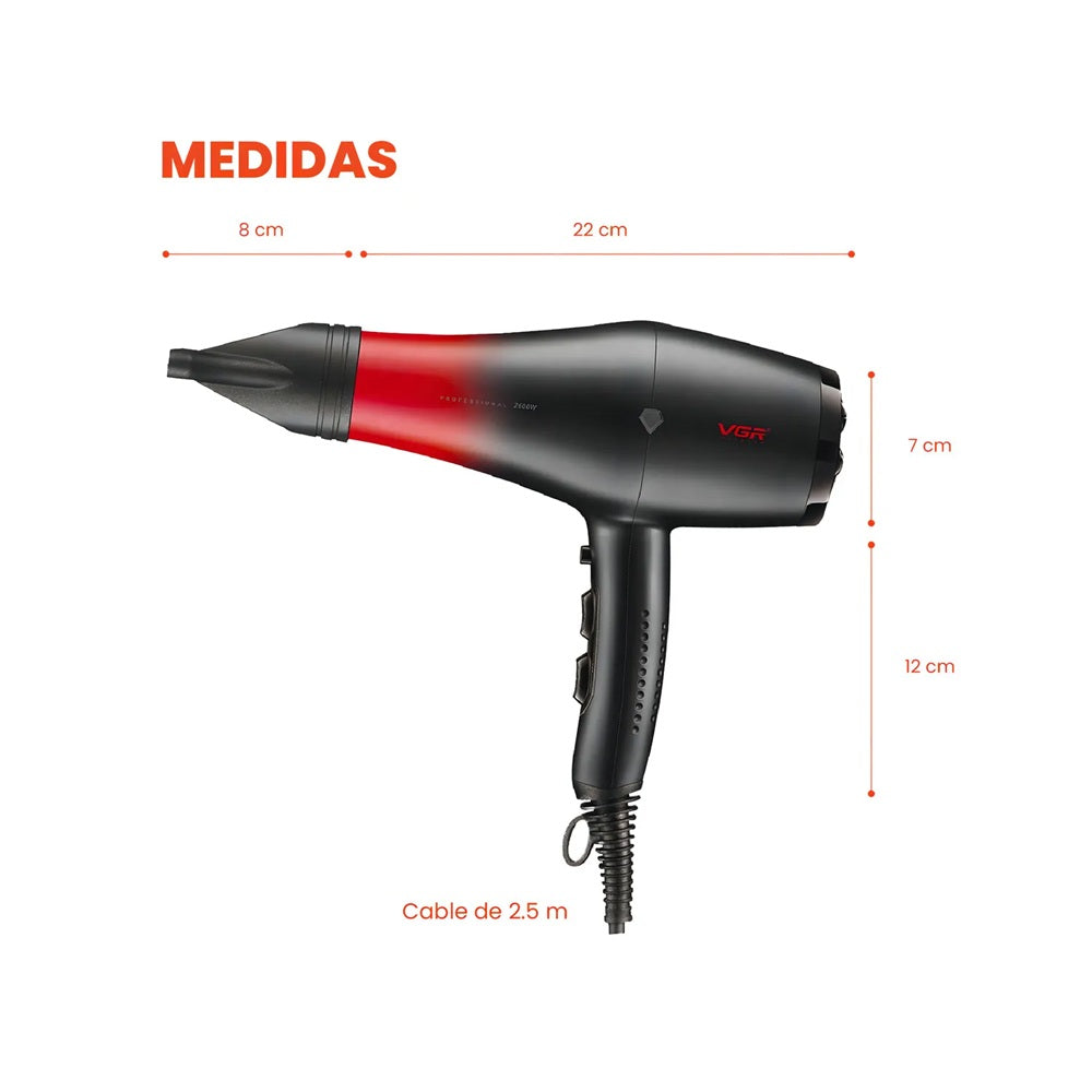 Secador Semiprofesional VGR V-462 Original