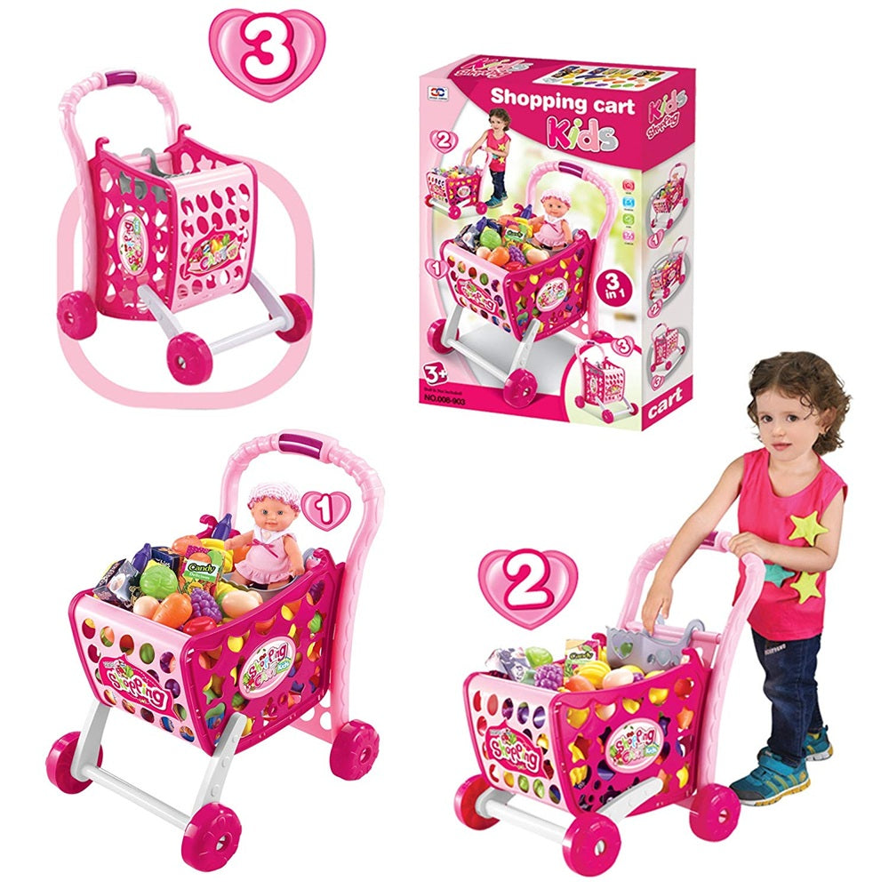 Carrito De Compras De Juguete Con Muñeca