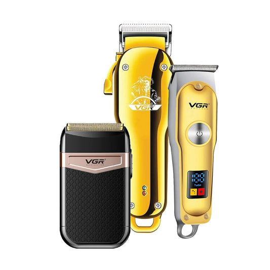 Set De Peluqueria Maquina VGR + Patillera VGR + Shaver VGR